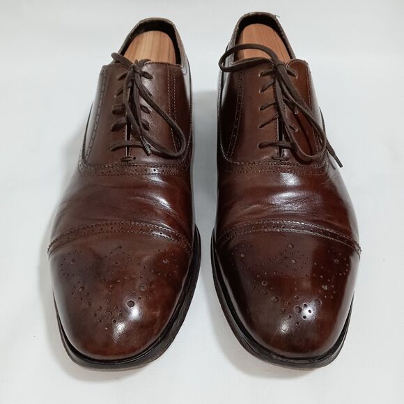 M. Gemi Mens Brown Leather Oxfords 43.5 / 10.5 M Dress Shoes Made In Italy main image 8